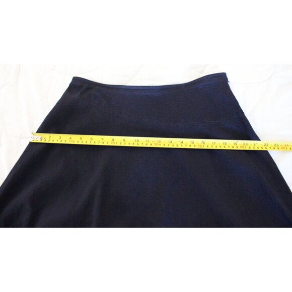 Eileen Fisher - Lantern Skirt in Linen Viscose Stretch, Navy, Small - Picture 7 of 10